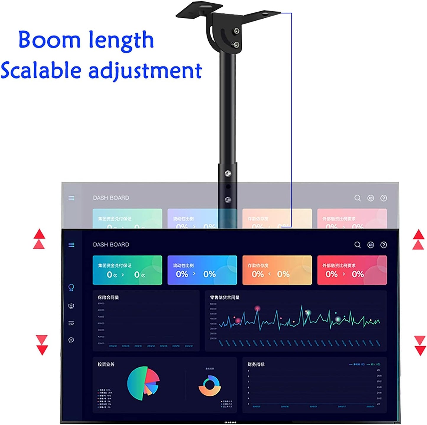 TV Stand, TV Wall Mount, Ceiling Mount, Tilt Swivel Rotate, Height Adjustable Arm, TV Bracket, 14-32 Inch Flat Panel LCD