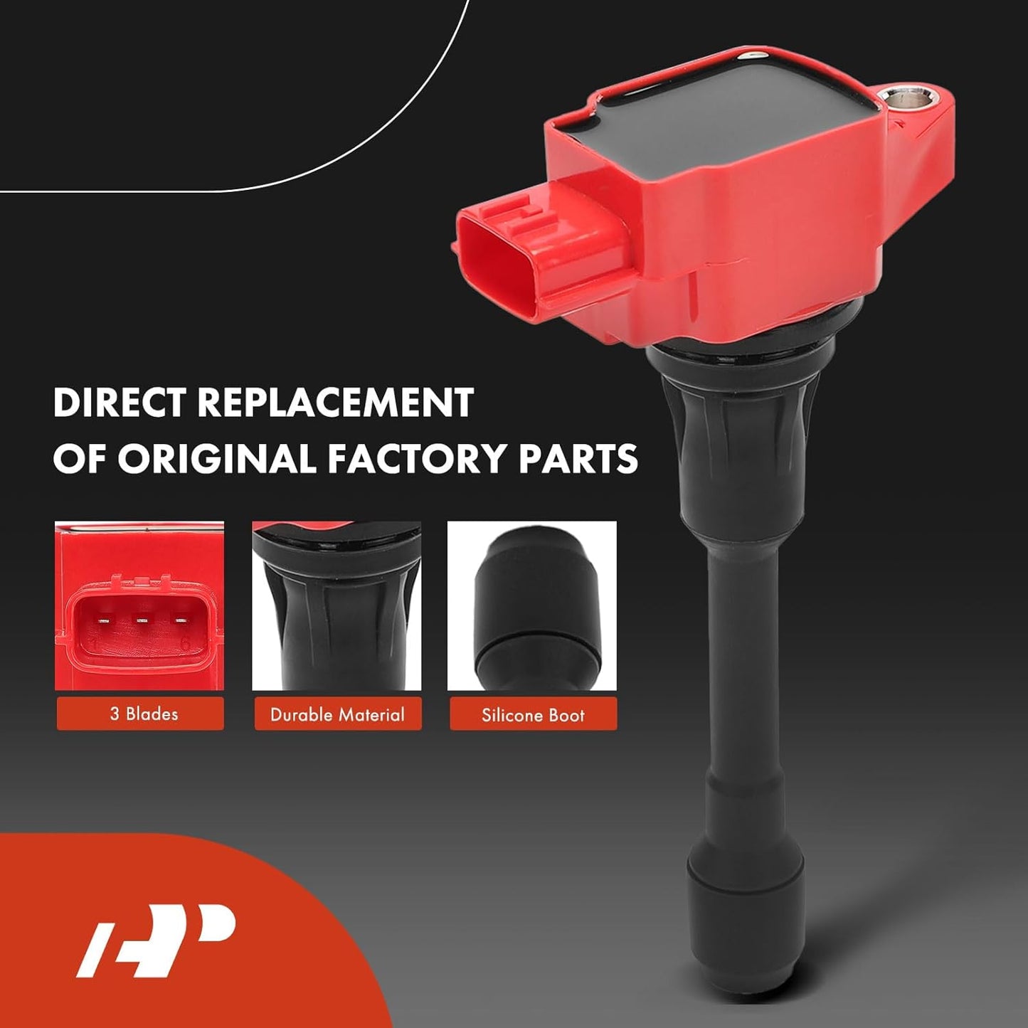 A-Premium (Red) Set of 8 Ignition Coil Pack and Iridium Spark Plugs Compatible with Nissan Altima 2007-2013, Sentra, Cube, Rogue, Rogue Select, Versa, 1.6L 1.8L 2.0L 2.5L, Replace# 22448ED000 9029