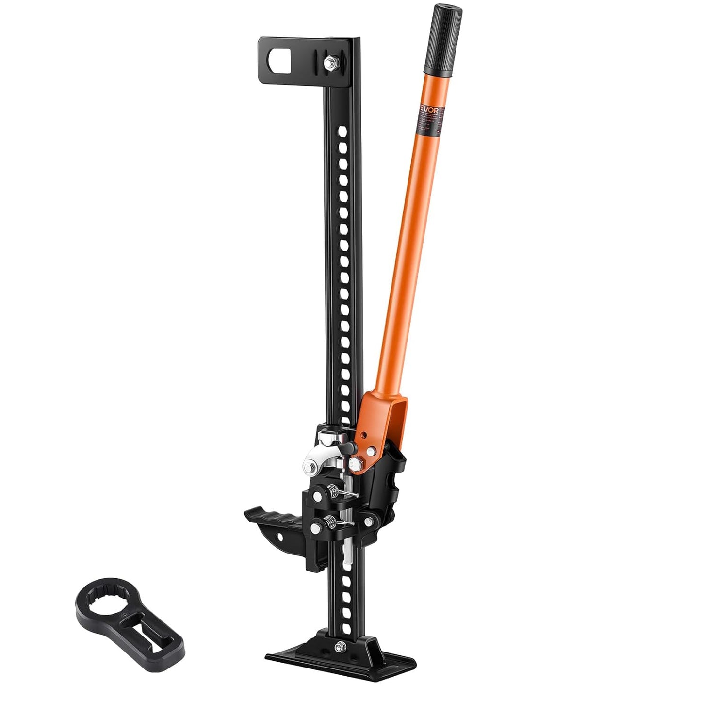 VEVOR Farm Jack 48 inch Utility High Lift Jack, 7000 lbs Capacity Ratcheting Off Road Jeep Jack, Heavy-Duty Farm Jack for Tractor, Truck, SUV, Bumper Lift, Orange