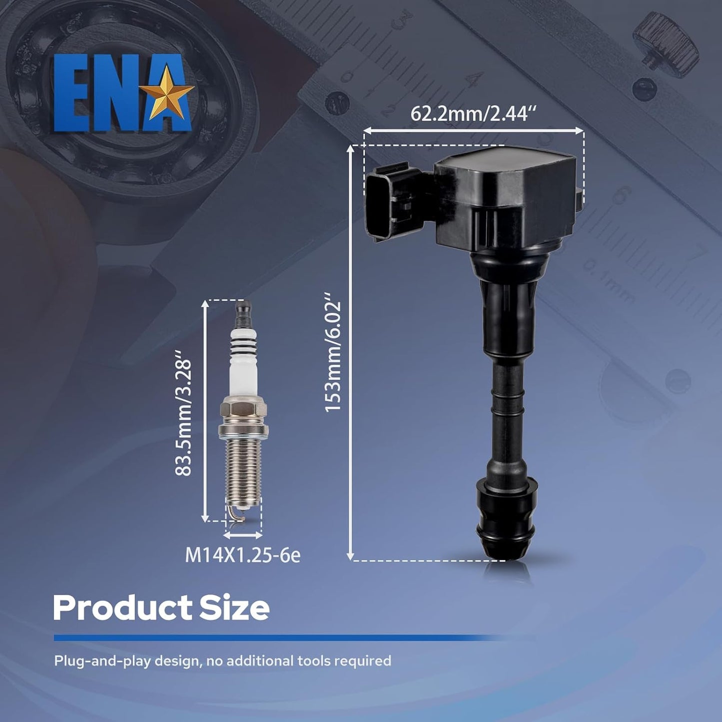 Set of 6 Ignition Coil Pack and Iridium Spark Plug 3.5 V6 Compatible with Nissan Altima Maxima Pathfinder Frontier Quest Infiniti I35 G35 FX35 QX4 2002 2003 2004 2005 2006 2007 2008 Replaces# UF349