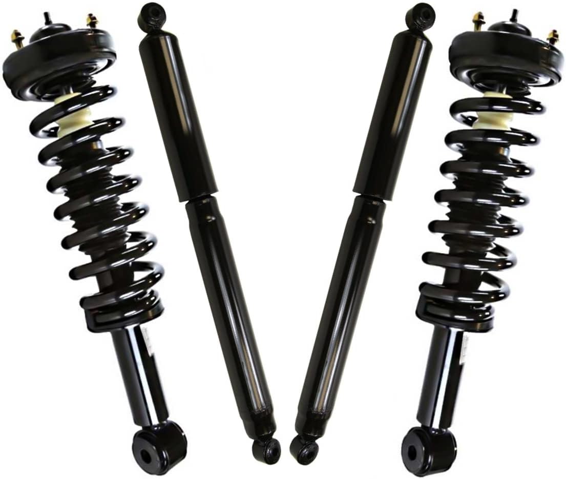 AutoShack Front Complete Strut & Coil Spring Assembly with Rear Shock Absorbers Set for 2009-2013 Ford F-150 3.5L 4.6L 5.0L 5.4L 4WD | Full-vehicle Suspension System Replacement Kit SUSPKG11001