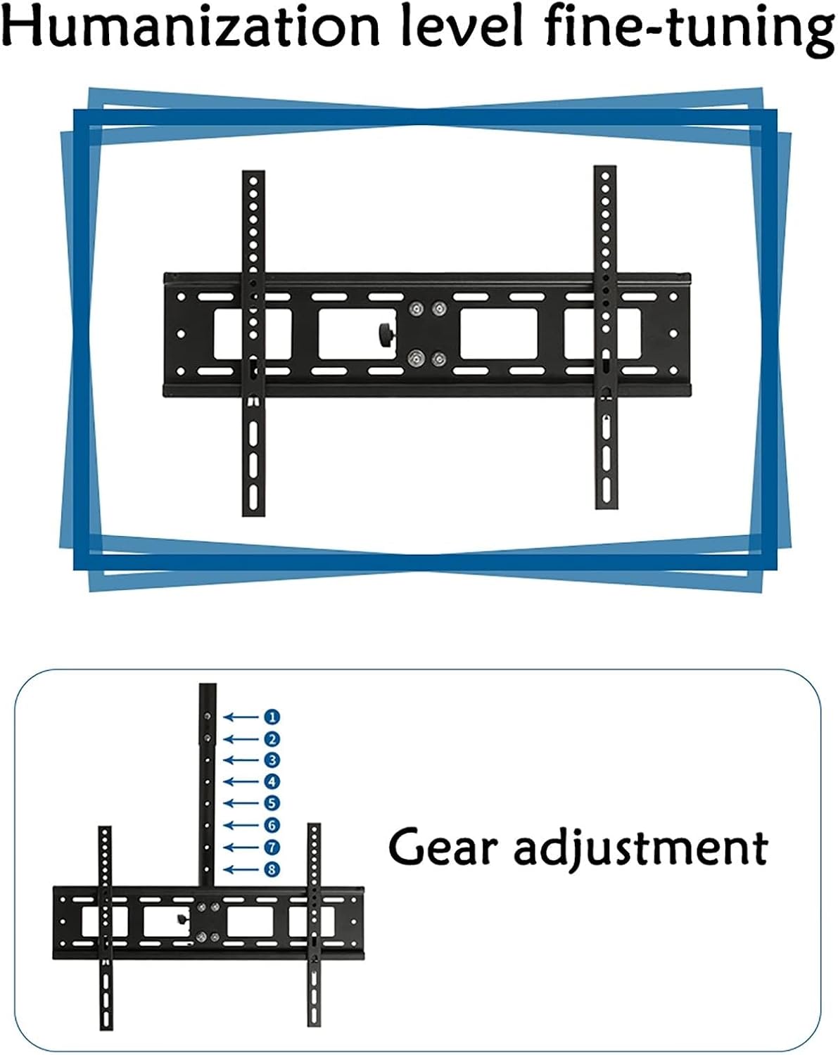 Adjustable Ceiling TV Mount Bracket - Tv Wall Mount Ceiling TV Mount Bracket, Fits 40-80inch LED Sn Display TV Stand, Can 90° Flip Down Full Motion 360 Deg Rotation Tilt TV M,0.652.05m