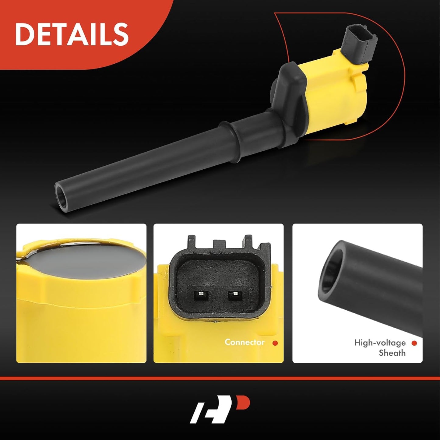 A-Premium Set of 16 (Yellow) Ignition Coil Pack and Iridium Spark Plugs Compatible with Ford Mustang, GT & Lincoln Navigator, Continental, Aviator, Blackwood, Mark VIII & Avanti Avanti & Mercury
