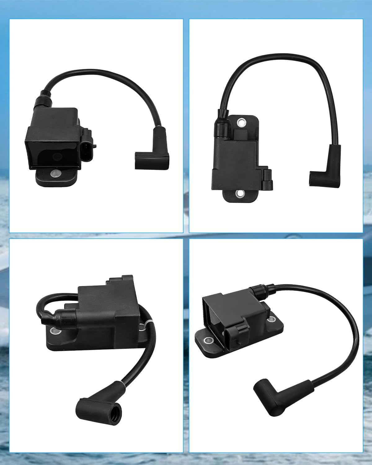 3PCS Outboard Ignition Coil CDM Module Fit For Mercury 30-300HP Force 40 50 75 90 and 120HP 1996-2007 Replace 114-7509 827509A10 827509T7, 4 Pins Outboard Ignition Coil Packs Replacement