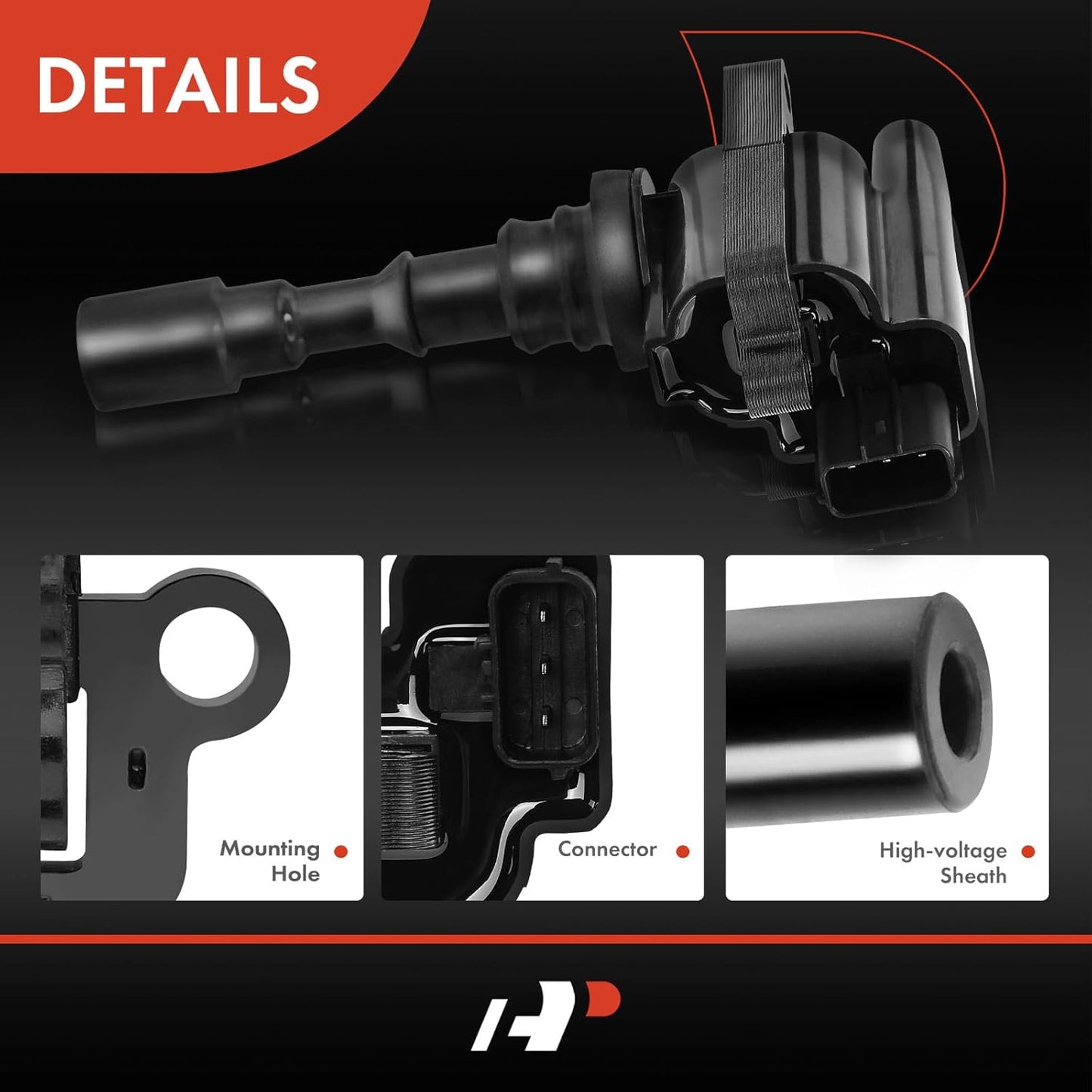 A-Premium Set of 3 Ignition Coil Pack Compatible with Kia Sedona 2002-2005 Hyundai XG300 2001 XG350 2002 V6 3.0L 3.5L