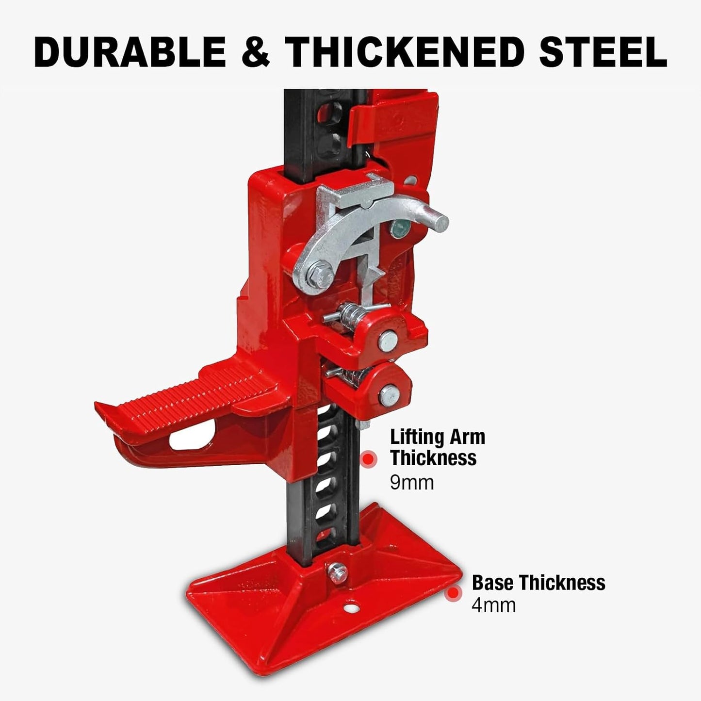 BIG RED TR6501B Torin 48" Ratcheting Off Road Utility Farm Jack, 3 Ton (6,000 lb) Capacity, Red