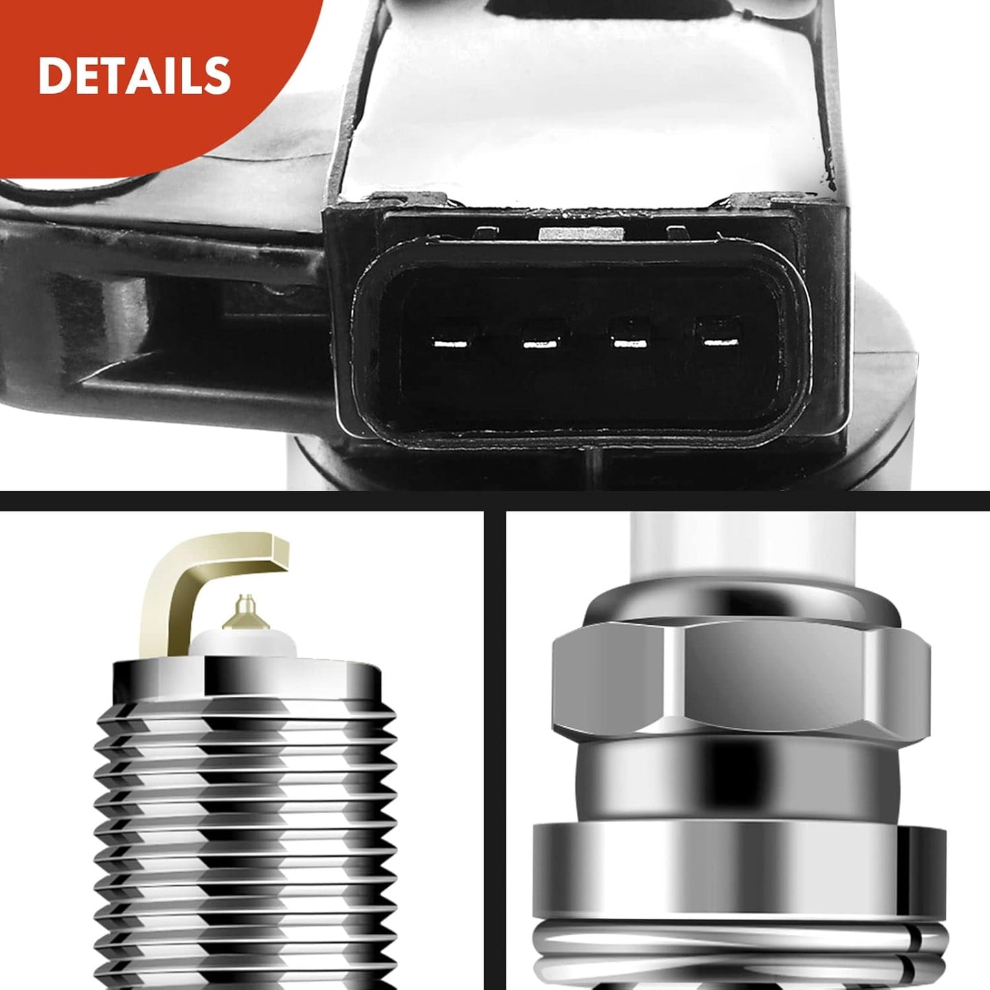 A-Premium Set of 8 Ignition Coil Pack and Iridium Spark Plugs Compatible with Toyota Tundra 2000-2009, 4Runner 2003-2009 & Lexus GS430 2001-2007, V8 4.3L 4.7L