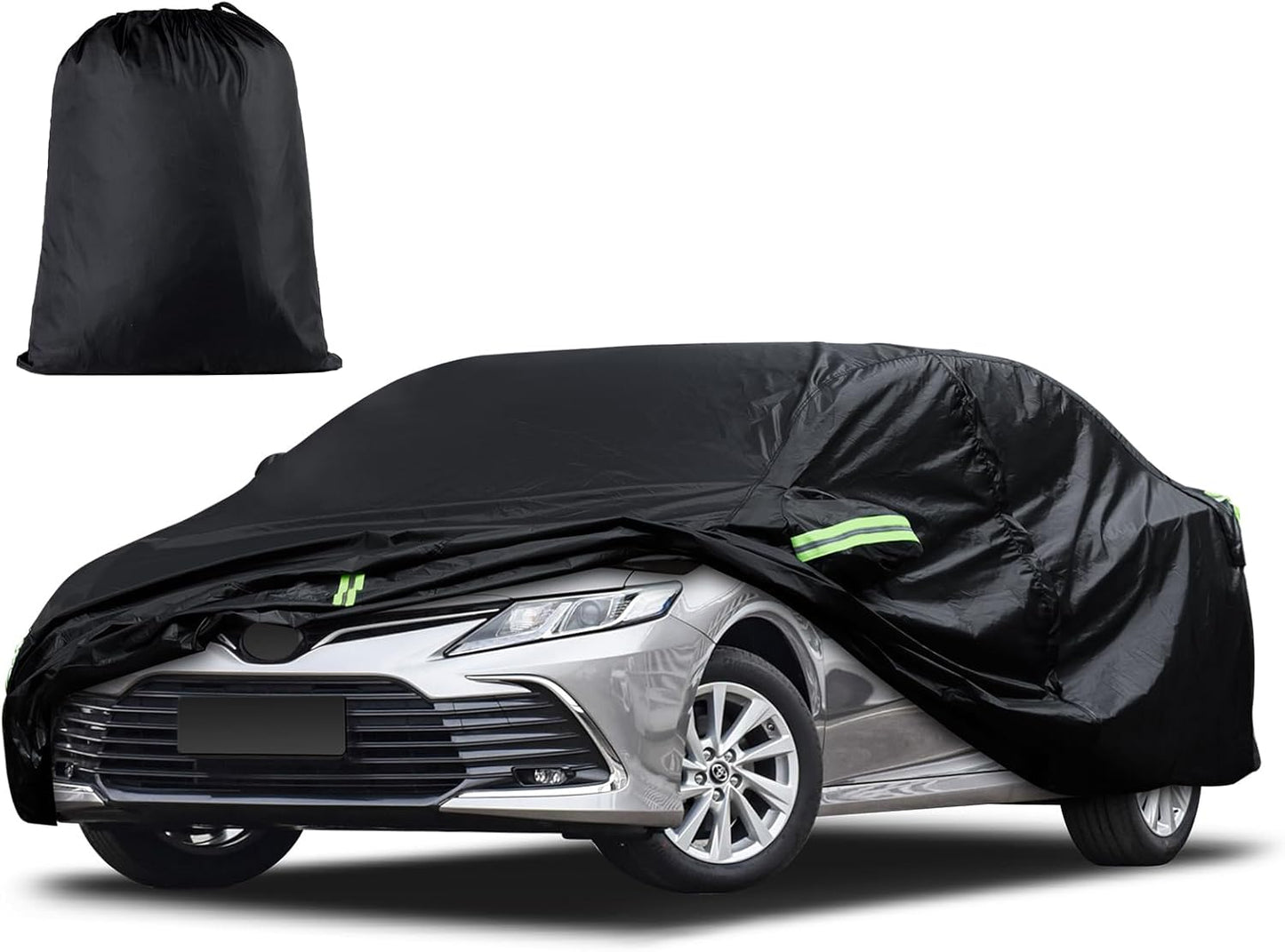 Car Cover Custom Fit for Ford Mustang 1994-2025, for Chevy Camaro 2010-2025, Waterproof All Weather Full Exterior Cover Rain Hail Sun Protector Car Cover with Door Zipper