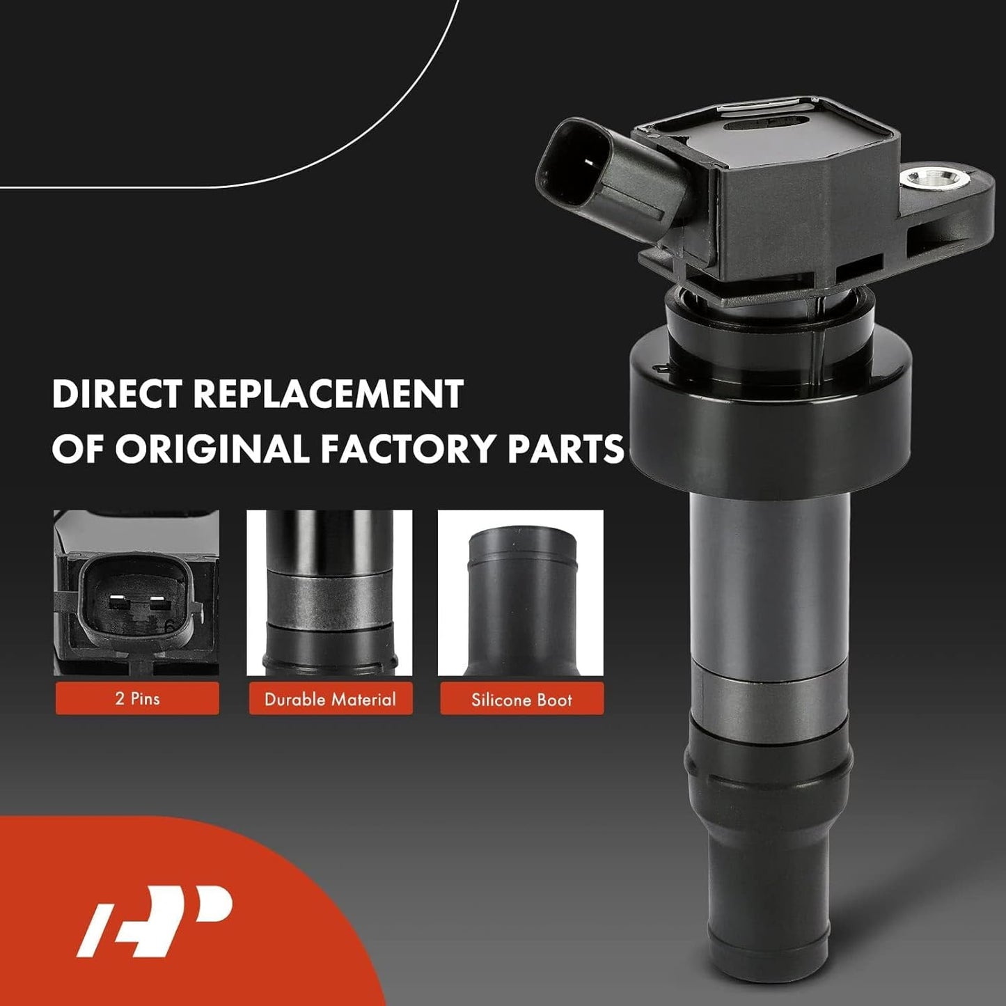 A-Premium Set of 4 Ignition Coil Pack and Iridium Spark Plugs Compatible with Hyundai Veloster 2012-2017, Accent & Kia Rio Soul 2012-2019, 1.6L Naturally Aspirated