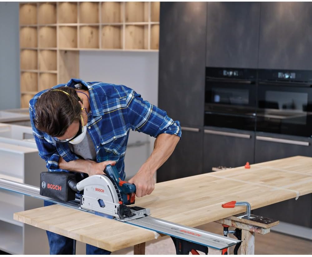 BOSCH GKT18V-20GCL14 PROFACTOR™ 18V Connected-Ready 5-1/2 In. Track Saw Kit with (1) CORE18V® 8 Ah High Power Battery