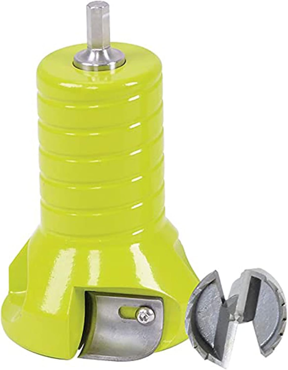 Timber Tuff 3 Piece 1, 1.5, and 2 Inch Die Cast Aluminum Tenon Cutter Set with Matching Forstner Bits for Woodworking, Lime Green