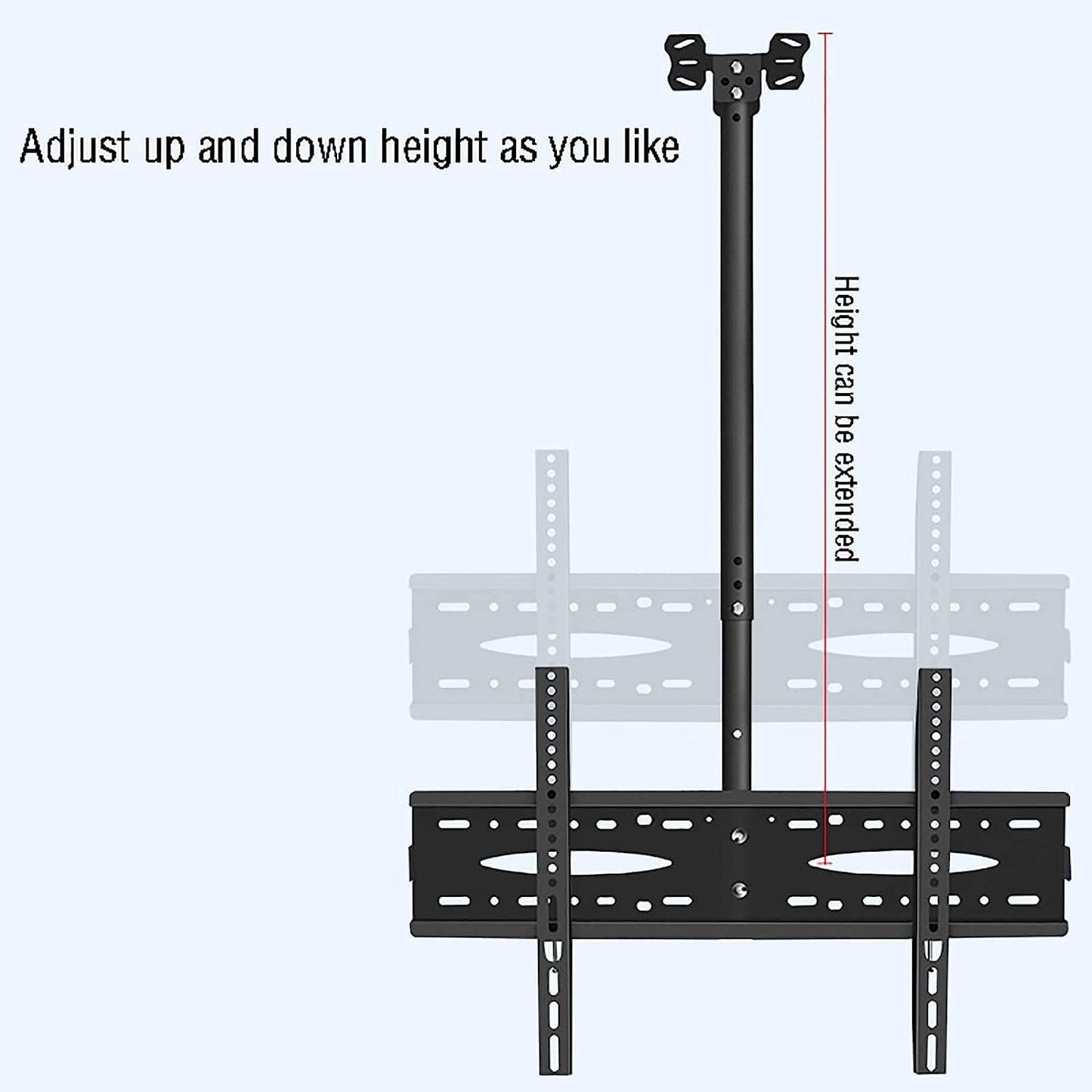 Adjustable Ceiling TV Mount Smooth Rotation & Tilt Extends for 32 72 Inch LED Screens Supports Up to 110 lbs Perfect for Home Theaters & Living Rooms