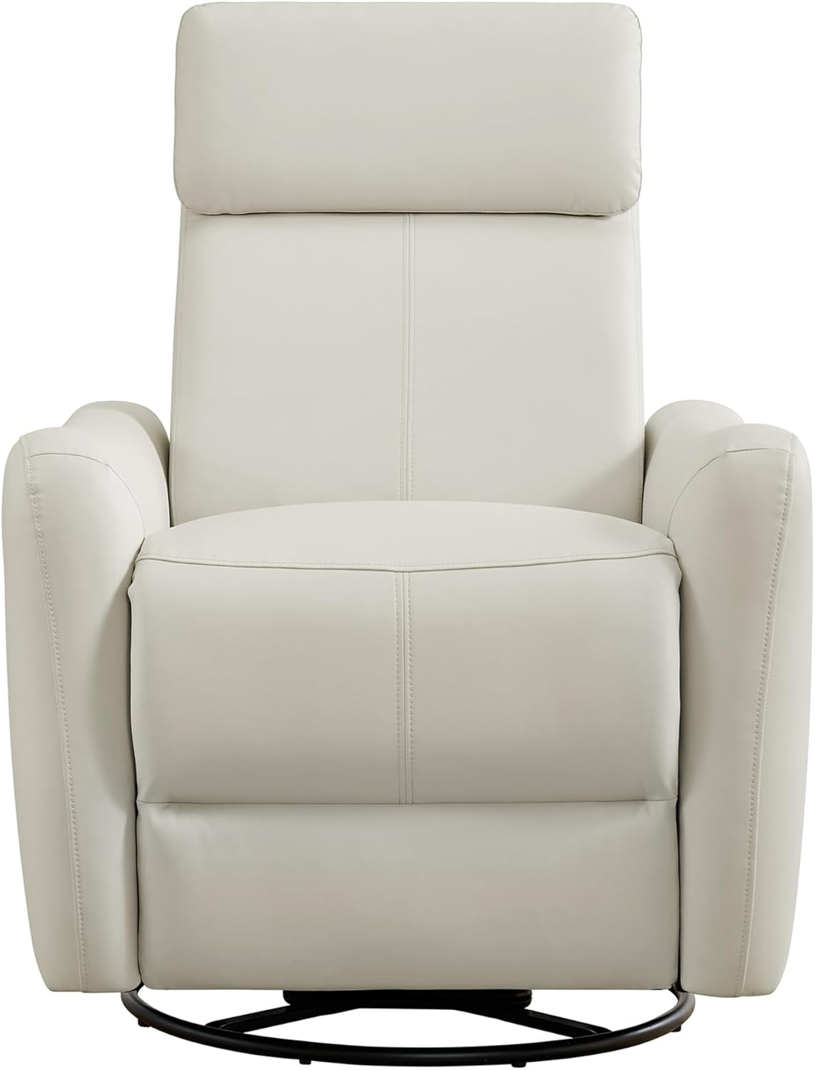 Swivel Recliner Chair, Glider Rocker Recliners Nursery Chairs, Power Rocker Recliner Chairs with USB Port, Type-C Charger, Upholstered Electric Rocking Chair for Living Room, Bedroom, White