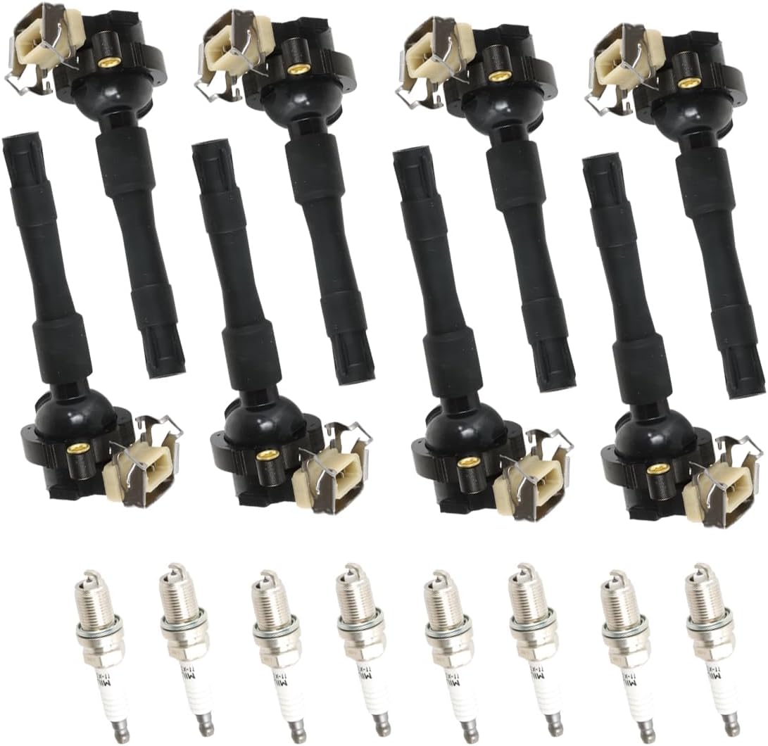 4PCS UF-764 Ignition Coils Pack & Iridium Spark Plugs Compatible with Hyundai Santa Fe 2019-2020 L4 2.4L & Kia Optima 2016-2020 L4 2.4L & Genesis G70 2019-2021 L4 2.0L