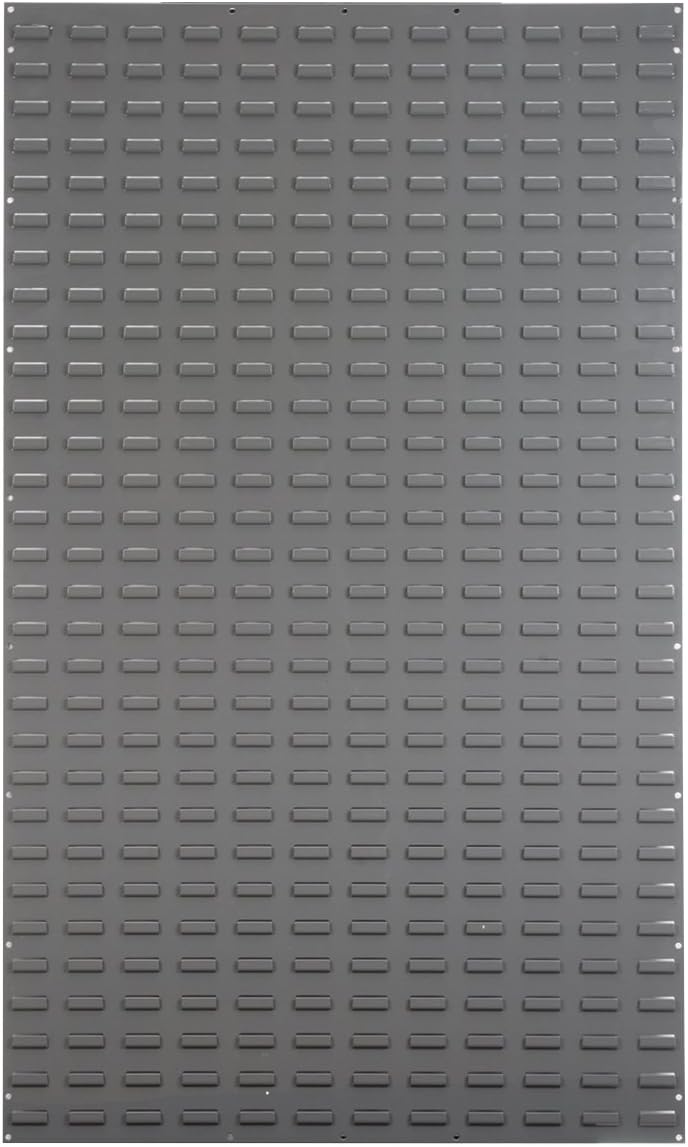 Akro-Mils 30136 Heavy Duty Wall Mount Garage Storage Steel Louvered Panel | Wall Storage Bin Hanging Organizer System for AkroBins, 36-Inch W x 19-Inch H, 4 Pack, Grey