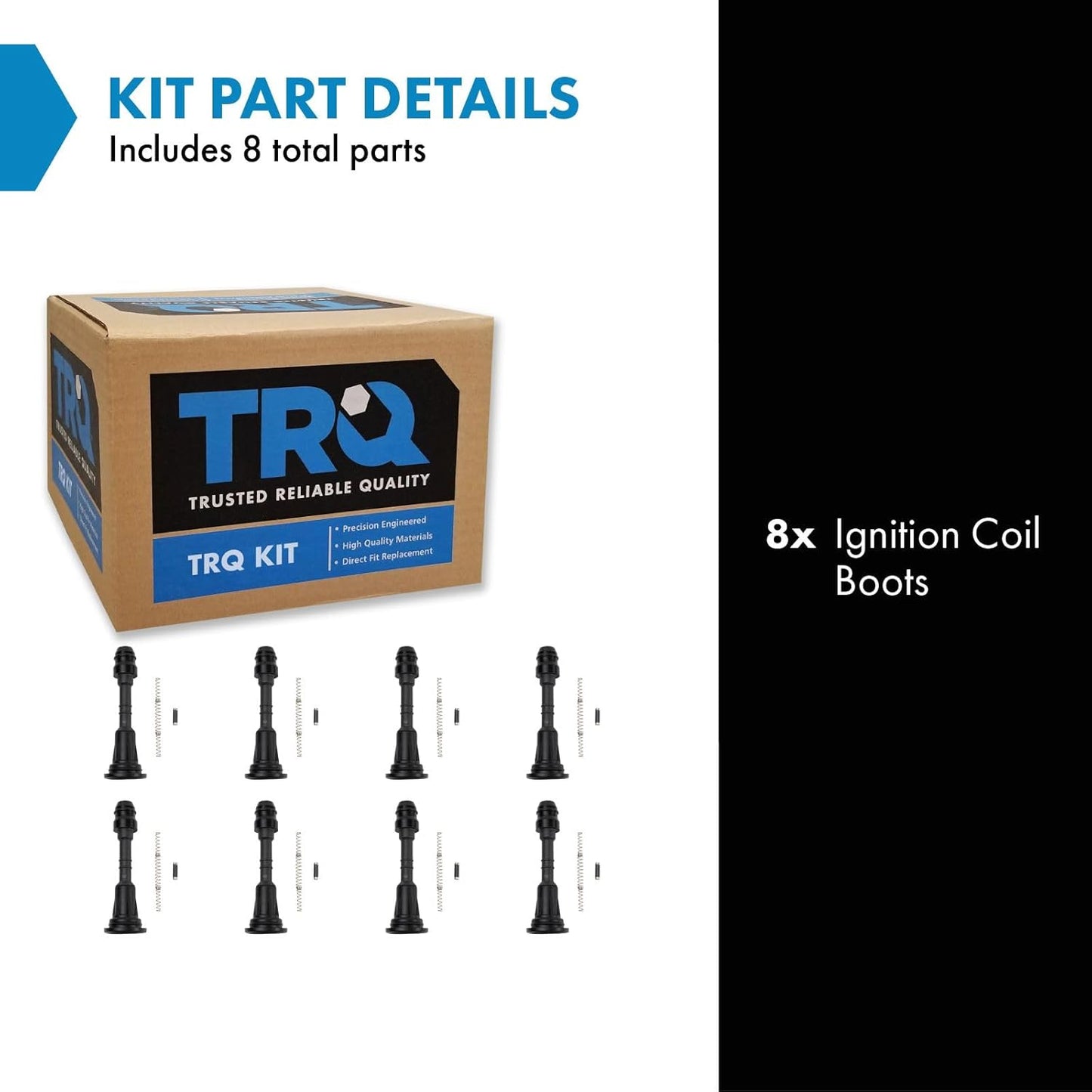 TRQ Engine Ignition Coil Boot Kit Set of 8 for Nissan Infiniti 5.6L V8 New