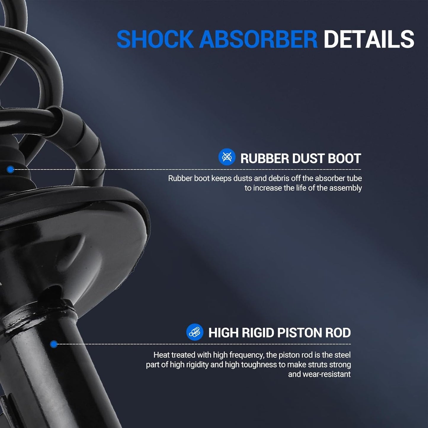 Autoround 172117 172116 Front Complete Strut & Coil Spring Assembly Compatible with Toyota Matrix, Pontiac Vibe 2003 2004 2005 2006 2007 2008, Both Driver Passenger Side