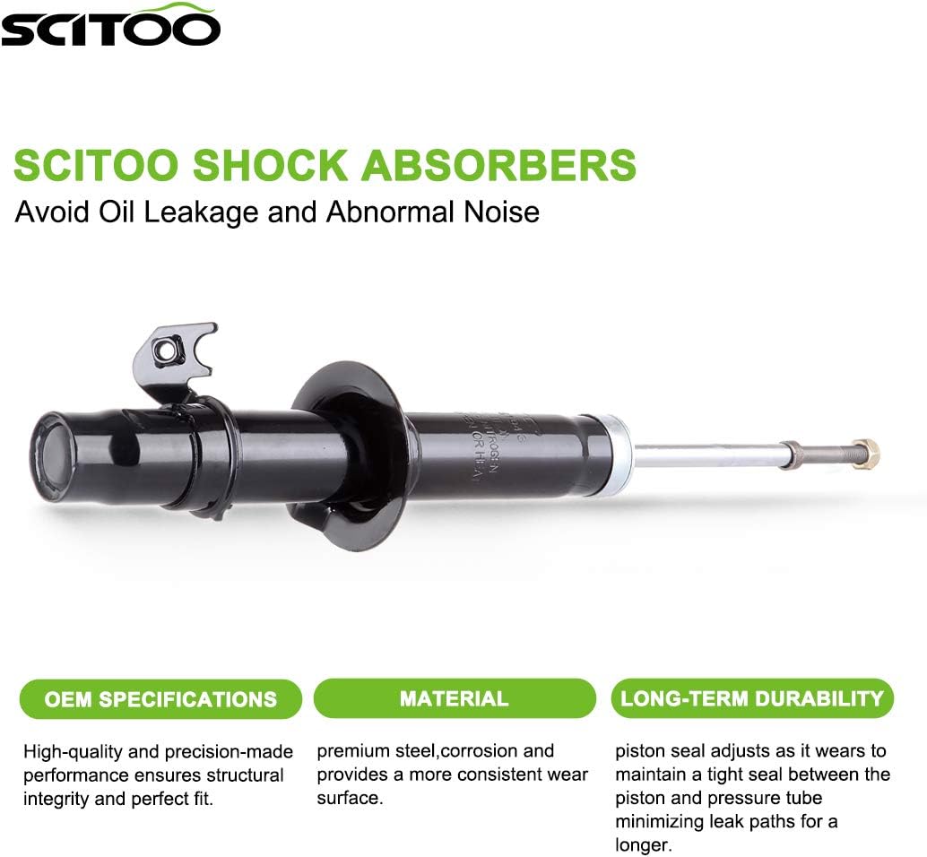Shocks,SCITOO Front Rear Gas Struts Shock Absorbers Fit for 1990 1991 1992 1993 1994 1995 1996 1997 for Honda for Accord,1997 1998 1999 for Acura CL 341118 71875 341117 71989 341119 71286 Set of 4