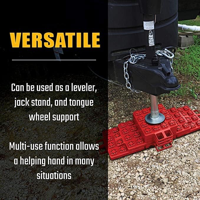 Valterra A10-0918 Stackers Multi-Use RV Leveling Pads (Pack of 10) , Red