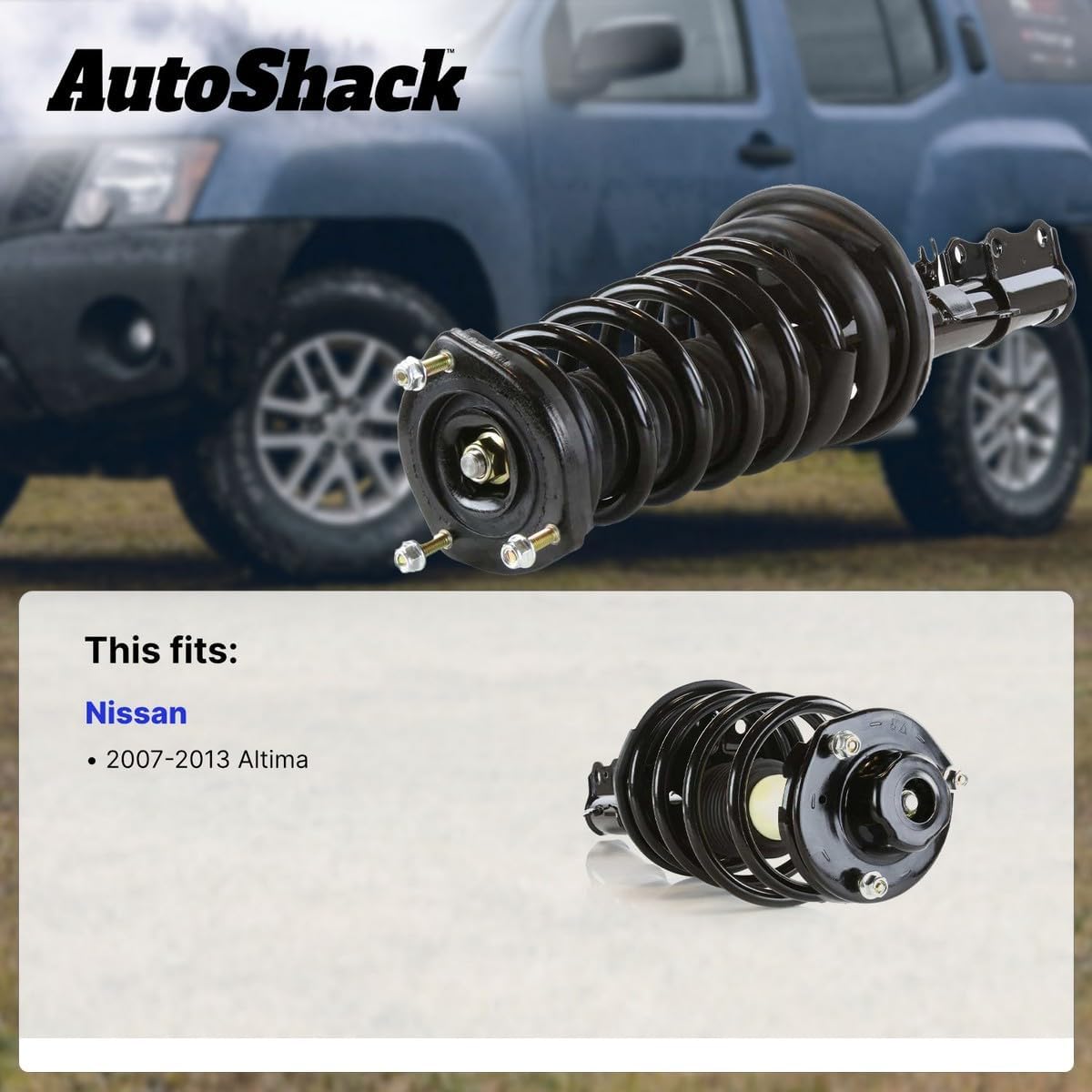 AutoShack Front Right Complete Strut & Coil Spring | Replacement for 2007-2013 Nissan Altima | 1-PC