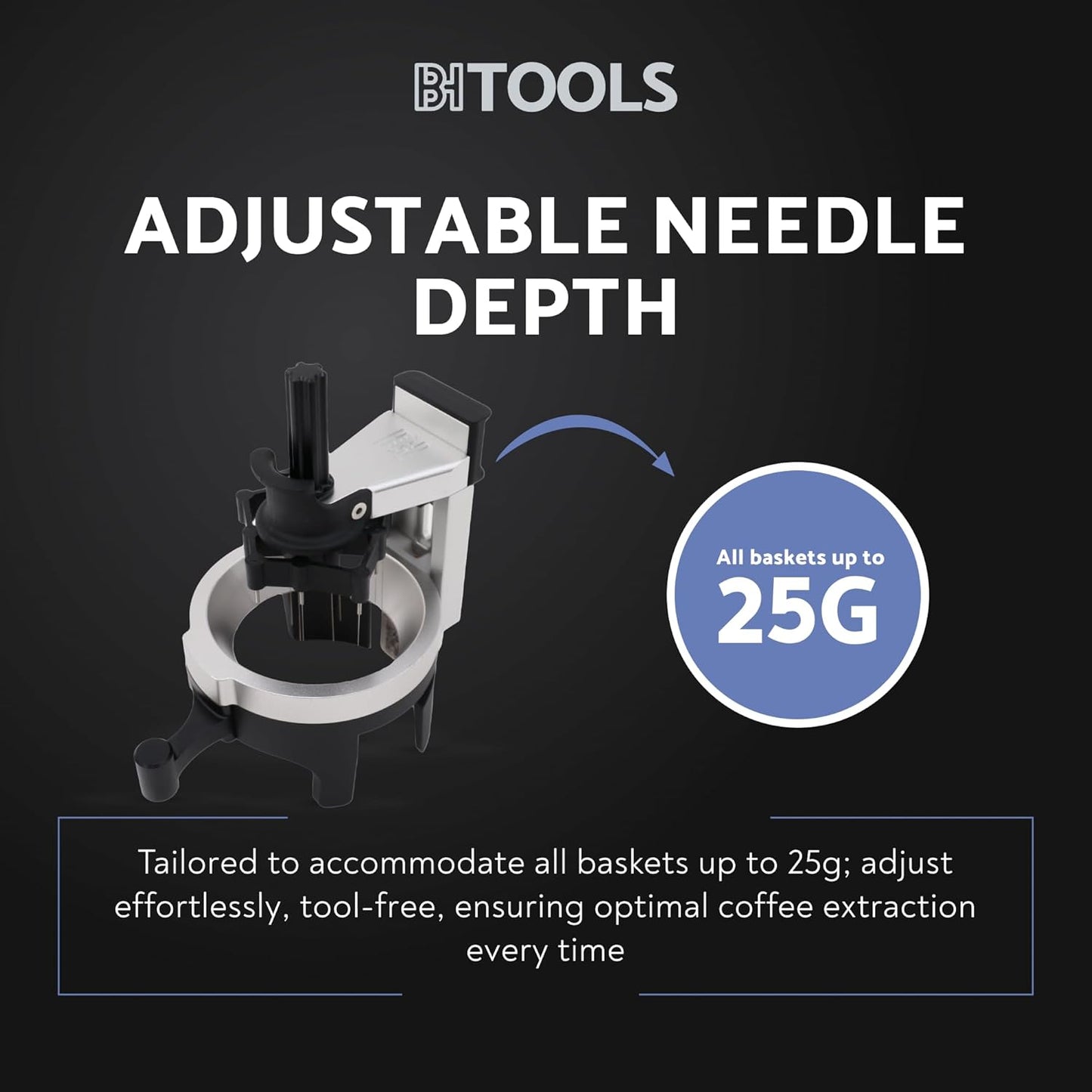 AutoComb, Espresso WDT Distribution Tool, 12 Needle Espresso Stirrer, Adjustable Needle Depth, Compatible with Most 58mm Baskets and Portafilters, Durable and Replaceable Components
