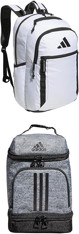 adidas Excel Backpack for Men & Women – Durable Large Athletic Laptop Bag, 7.0/Twill Grey/Grey/Rose Gold, OSFA