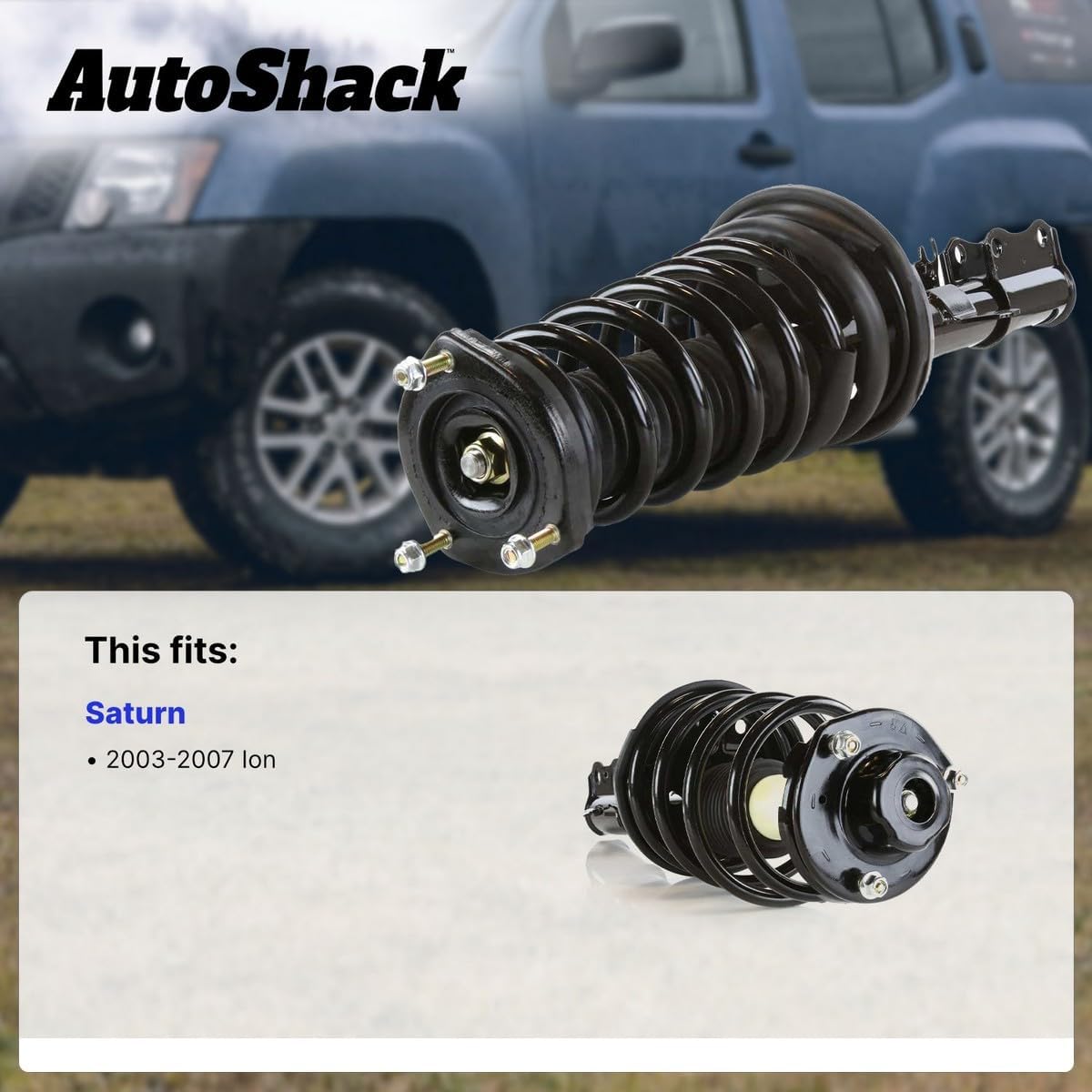 AutoShack Front Complete Strut & Coil Spring | Replacement for 2003-2007 Saturn Ion | 2-PC