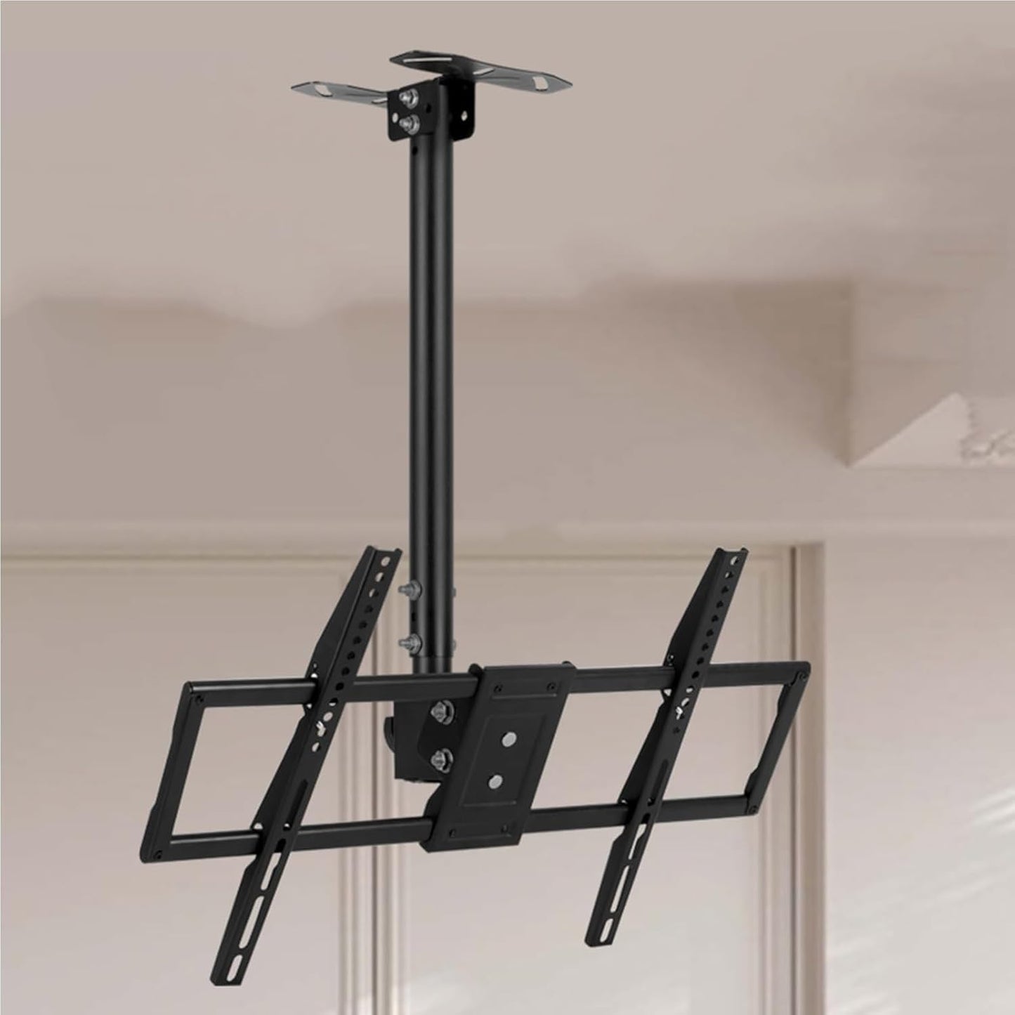 Adjustable Tilt TV Ceiling Mount - Ceiling TV Mount, Adjustable Height Telescoping Ceiling for 45-80 Inch TVs, Max 600x400mm, TV Stand Mount On Ceilings