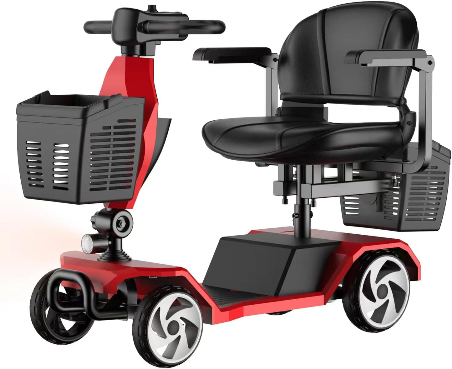 20A 32 Miles Electric Mobility Scooter for Adults Wheelchair Device for Travel, Elderly. 350 lbs Max Weight, 350W Heavy Duty Mobility Scooters for Seniors wiht Two Baskets(Y3-Blue)
