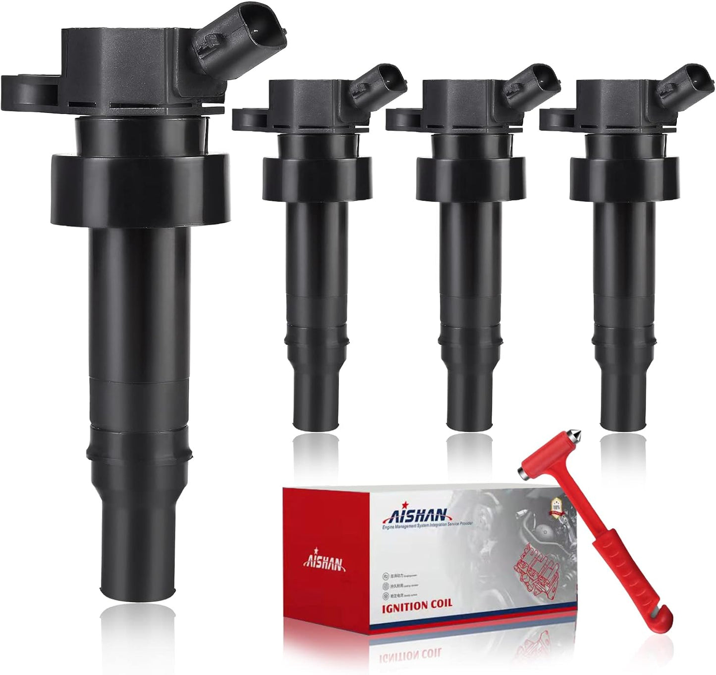 Set of 4 Ignition Coil Pack Compatible with Nissan Altima 2007-2017, Cube Sentra Rogue Cube Versa Urvan Pathfinder, for Infiniti QX60 2014 2015 L4 1.8L 2.0L 2.5L Replace UF549