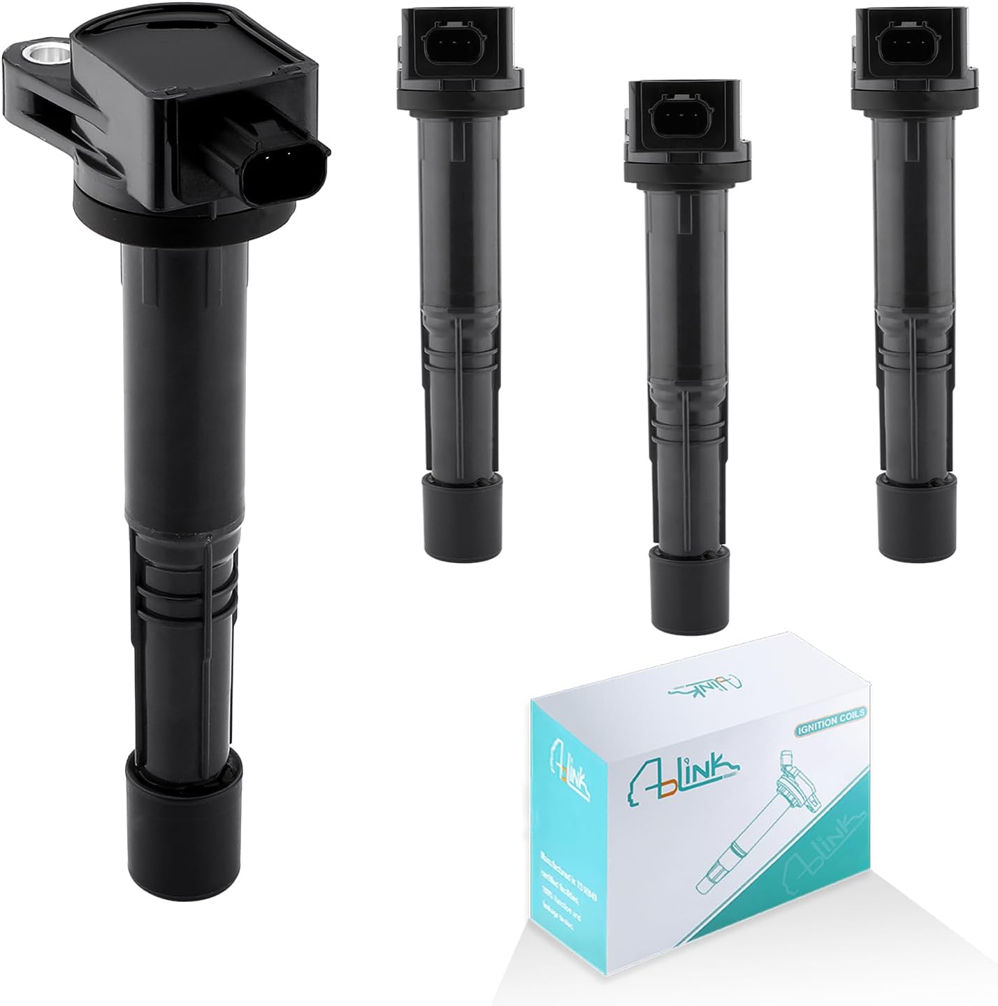 Set of 4 UF602 Ignition Coil Pack & 97390 Spark Plugs (2.4L L4 Only) For Honda Accord 2008-2012,CR-V 2010-2014,Civic 2012-2015,Crosstour 2012-2015,for Acura ILX 2013-2015,TSX 2009-2014 5C1719