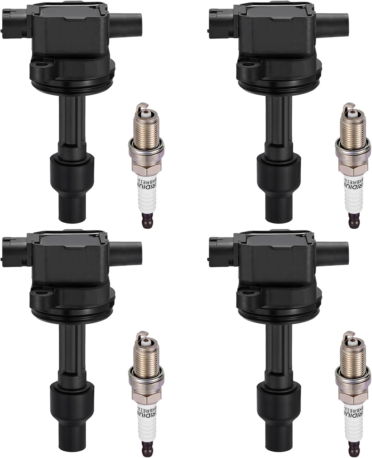 BDFHYK Ignition Coil Pack and Double Iridium Platinum Spark Plugs Compatible with BMW 328i xDrive 528i X3 525i 530i 325i 325xi 330i 330xi X3 Z4 X5 3.0L 2.5L L6 0221504470 12120032137 UF592, Sets of 6