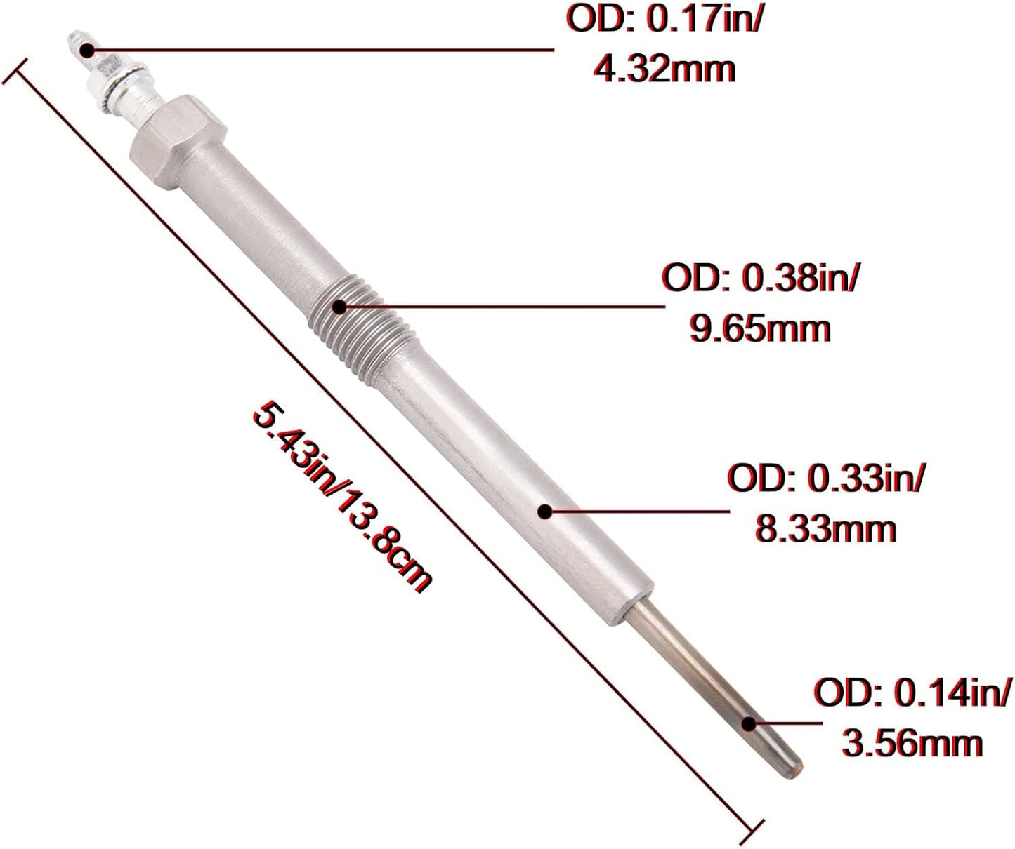 8PCS Diesel Glow Plug, 9G Engine Ignition Part, Replacement for Chevy & GMC LBZ LGH LLY LML LMM Duramax 6.6L, 2006-2016 Silverado, Savana, Sierra, Express, Part # 12639701, 97364968