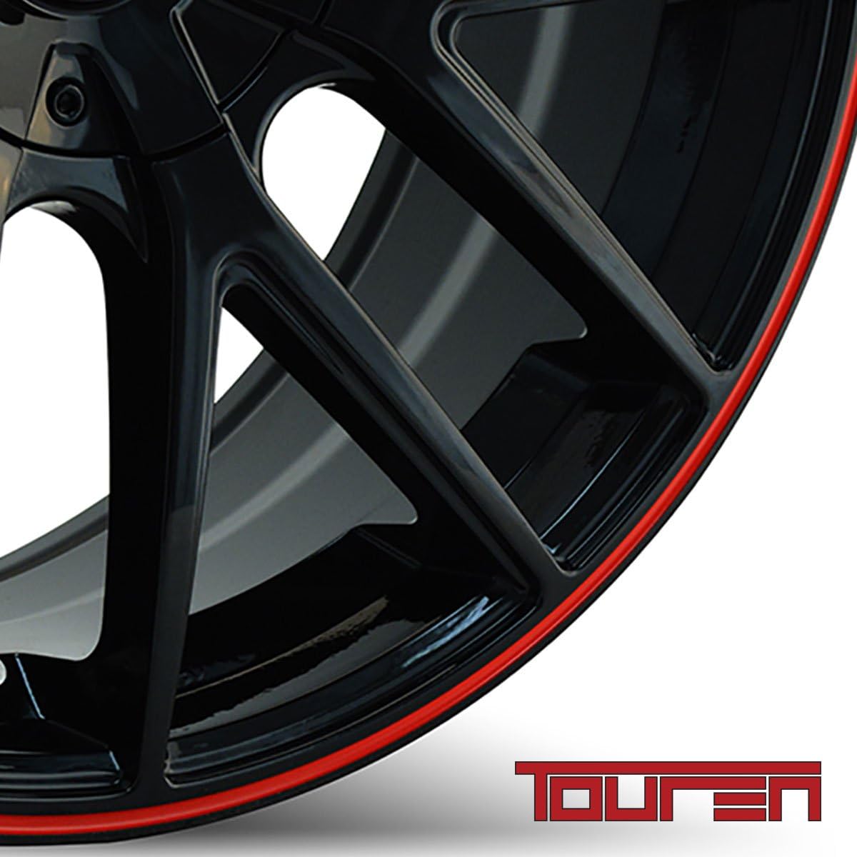 Touren TR60 3260 Wheel with Black Finish with Red Ring (16x7"/5x100mm)