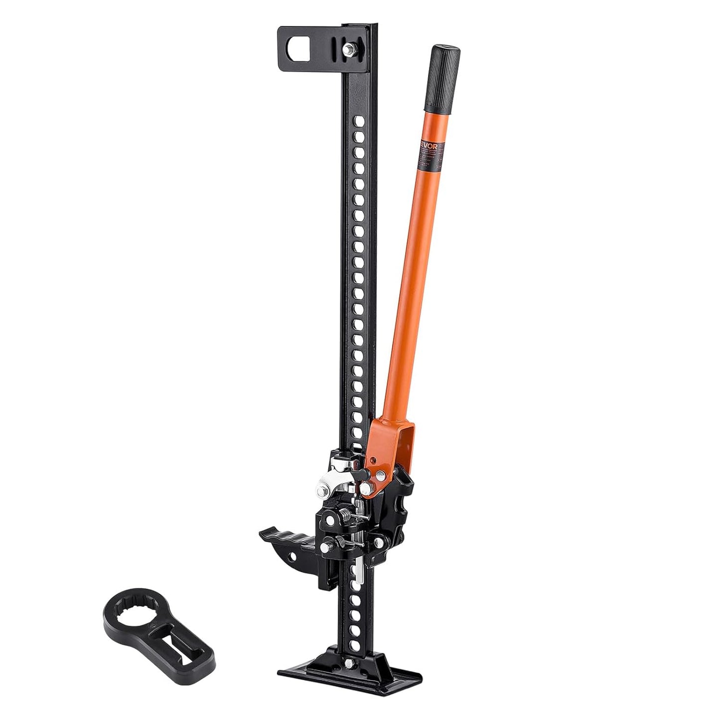 VEVOR Farm Jack 48 inch Utility High Lift Jack, 7000 lbs Capacity Ratcheting Off Road Jeep Jack, Heavy-Duty Farm Jack for Tractor, Truck, SUV, Bumper Lift, Orange