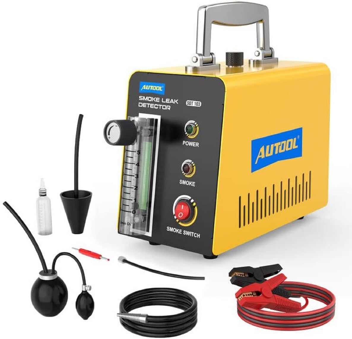 Automotive Smoke Machine Leak Detector,Evap Vacuum Smoke Diagnostic Tester,Pipeline Fuel Leakage Detector Compatible with 12V Cars, Trucks, Motorcycle, ATV, Boats, Snowmobiles