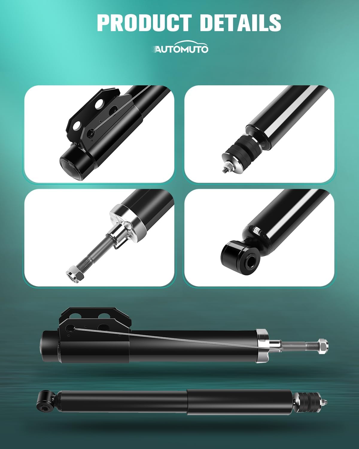 4x Struts AUTOMUTO Shock Absorbers Fits 1987-1993 for Ford Mustang with 343161 235009 Auto Shocks - Front Rear