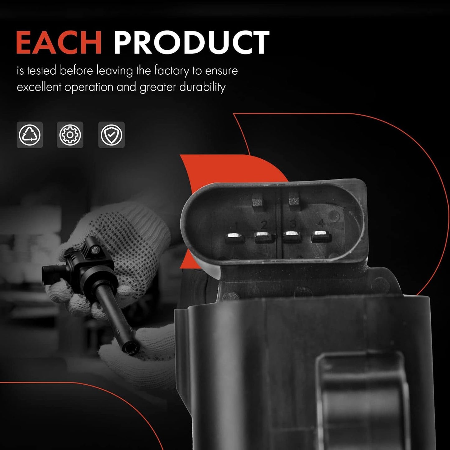 A-Premium Engine Ignition Coil Pack Compatible with Mercedes-Benz GLA200 2014 2015 2016 1.6L 2.0L Turbocharged