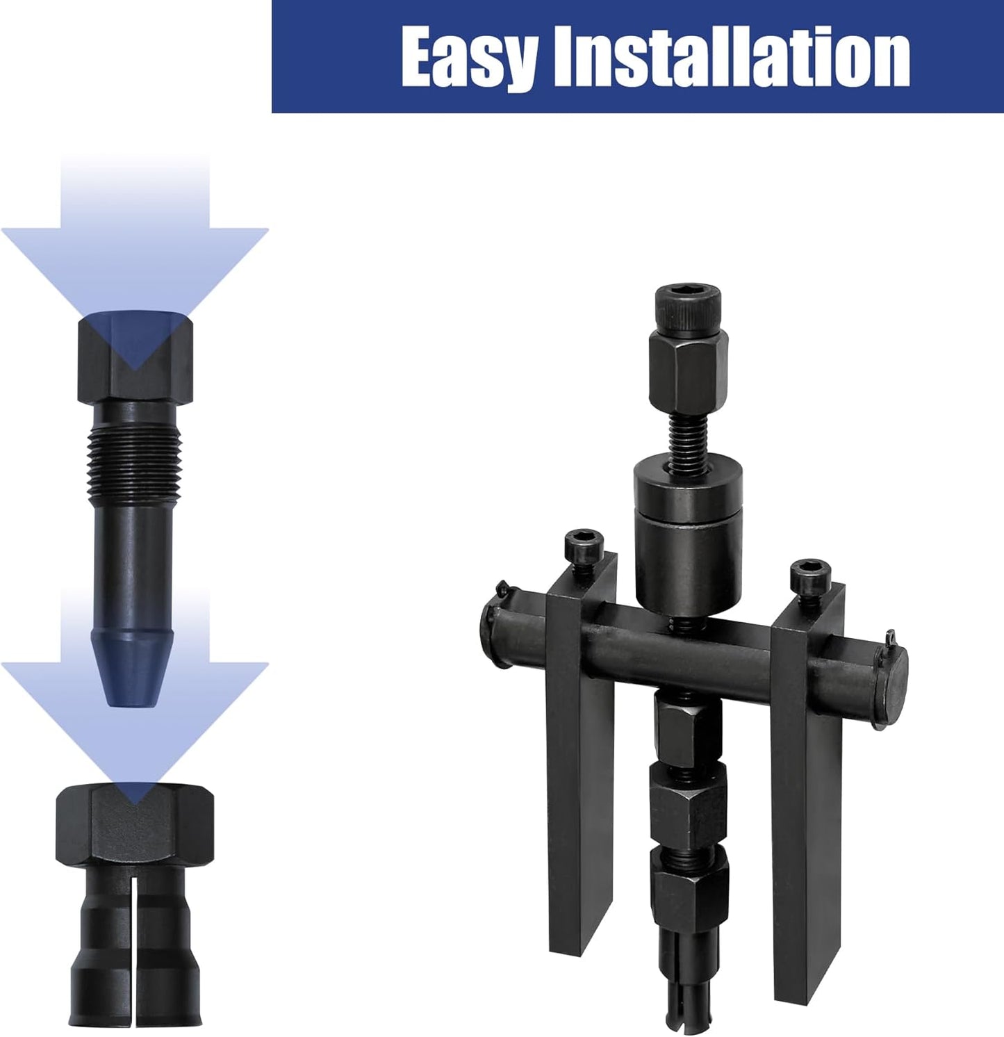 12Pcs Motorcycle Bearing Puller Kit, Blind Bearing Puller Kit, Slide Hammer Puller Set Suitable for Bearing Diameter 8-32MM