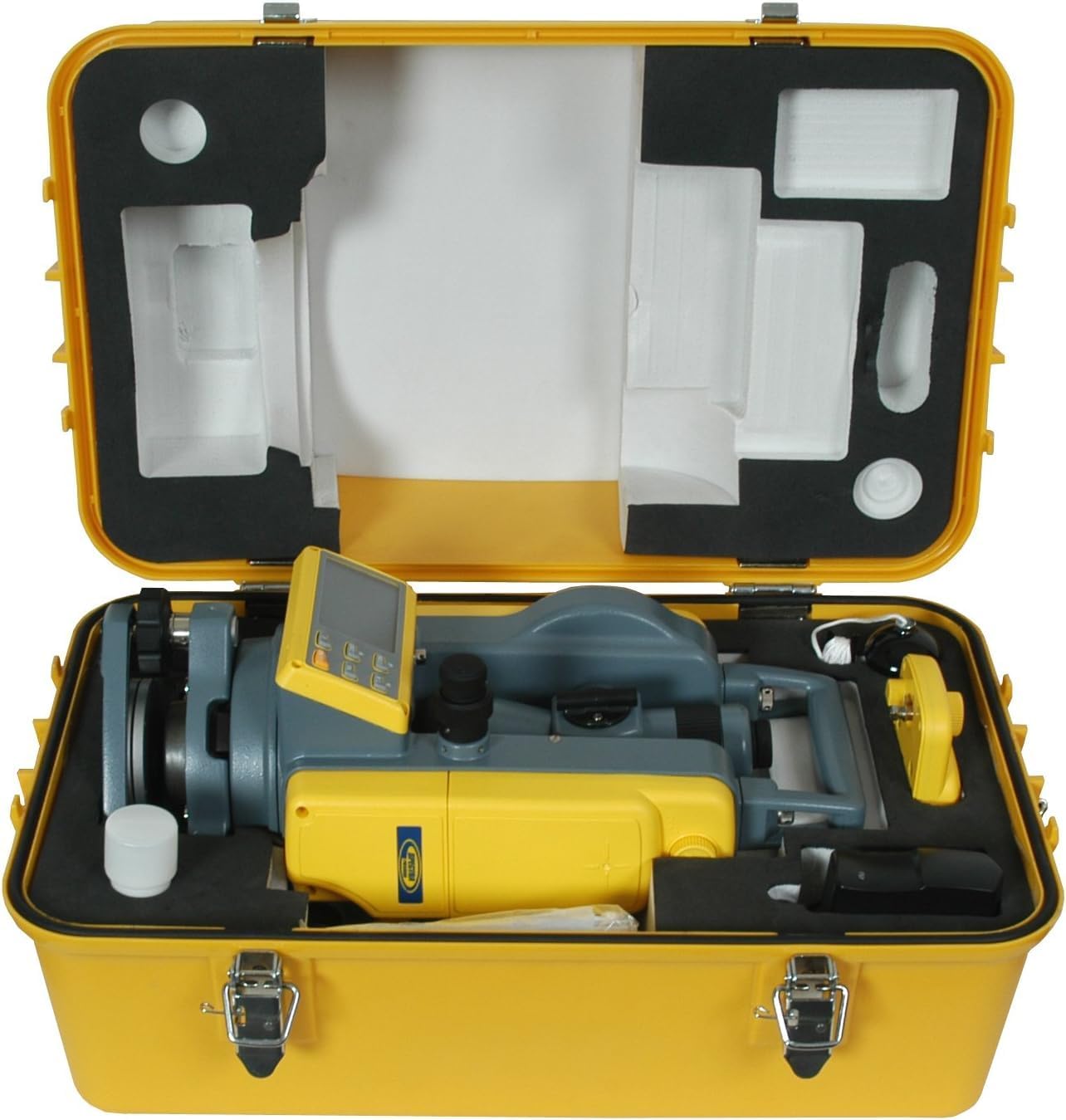 Spectra Precision DET-2 Digital Electronic Theodolite, Construction Surveying Equipment Set, Rechargeable and Alkaline Batteries, Carry Case