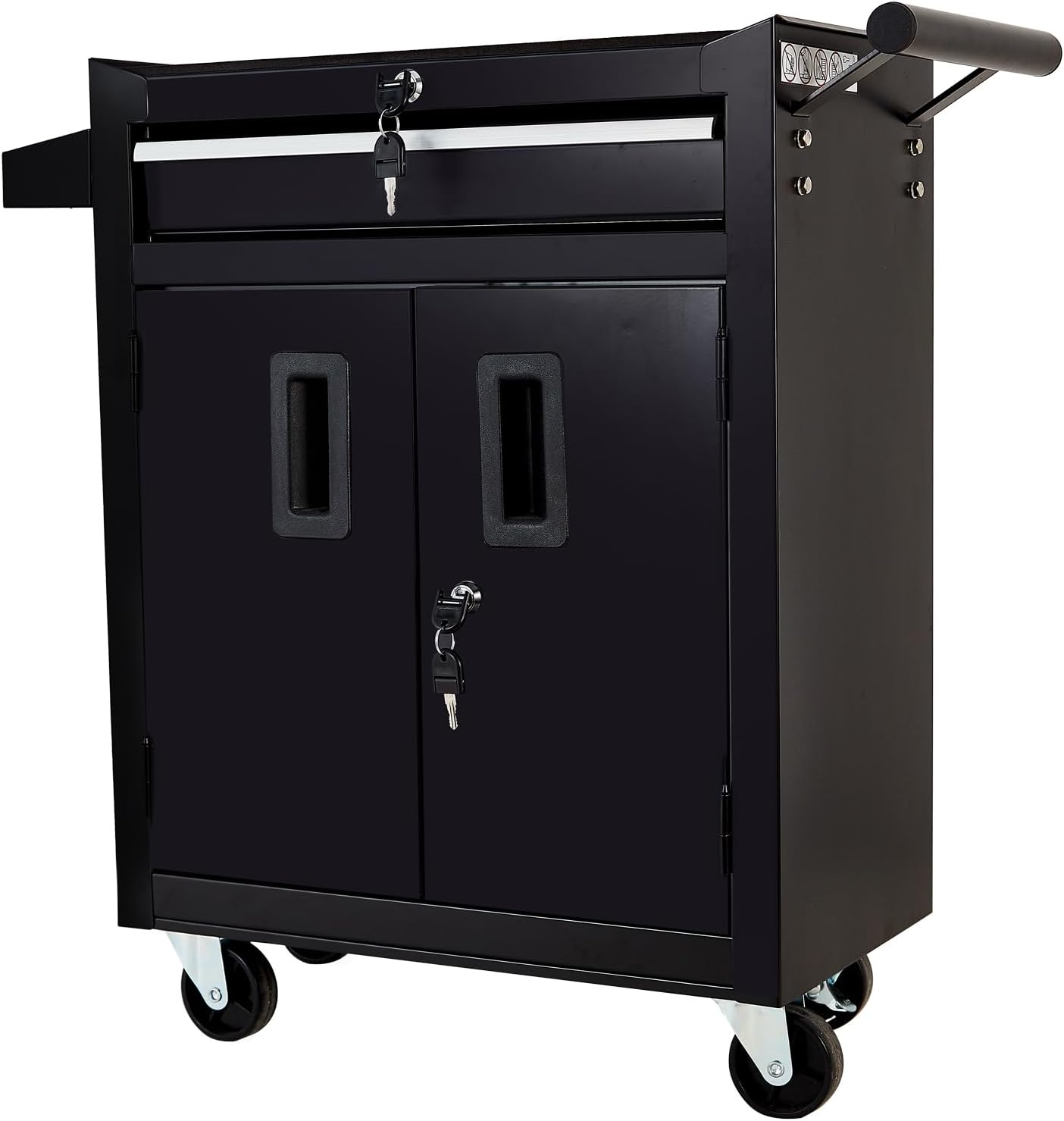 Tool Box Organizer, Rolling Tool Chest with Wheels, Lockable Rolling Tool Cabinets, Tool Cart with Drawers for Workbench, Craftsman, Mechanic, Garage, Workshop(Black, 2 Drawer)