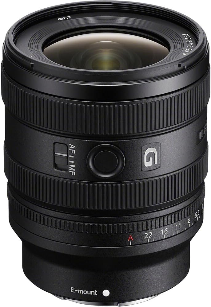Sony FE 16-25mm f/2.8 G Lens E Mount + 64GB Memory Card + Filter Kit + Backpack + Flexible Tripod + Cap Keeper + Cleaning Kit +More
