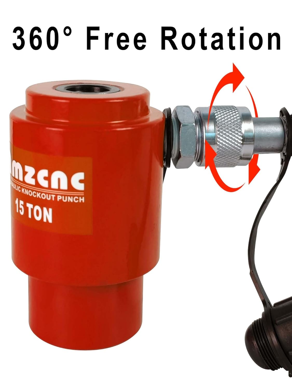 AMZCNC Hydraulic Knockout Hole Punch Set 1/2 to 4 inch Electrical Conduit Hole Cutter Set KO Tool Kit Metal Sheet Puncher (15T(1/2"~4"))