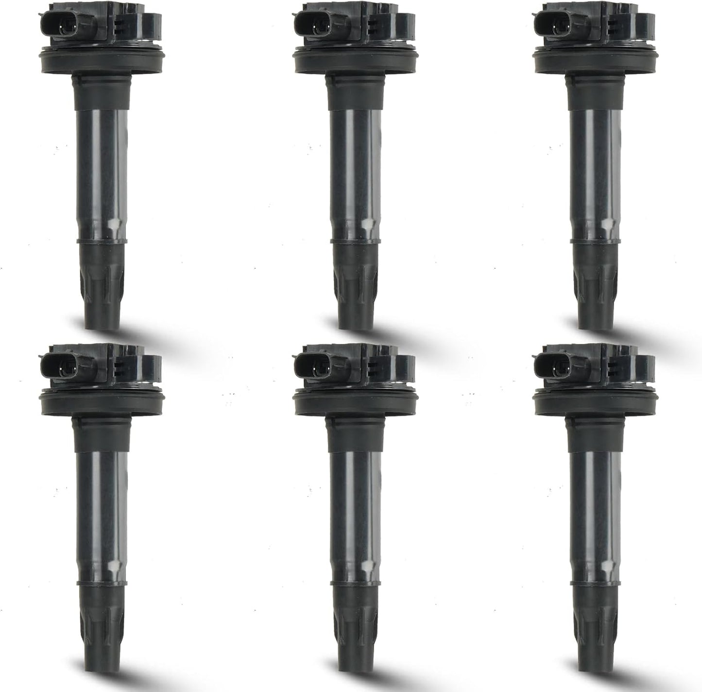 6PCS Ignition Coil Pack Compatible with Ford Mercury Mazda Lincoln 3.5L, 3.7L V6 Edge, F150, Explorer, Mustang, Taurus X, MKZ, Transit T150 T250 T350, Replace for DG520 UF553 C1595, Black