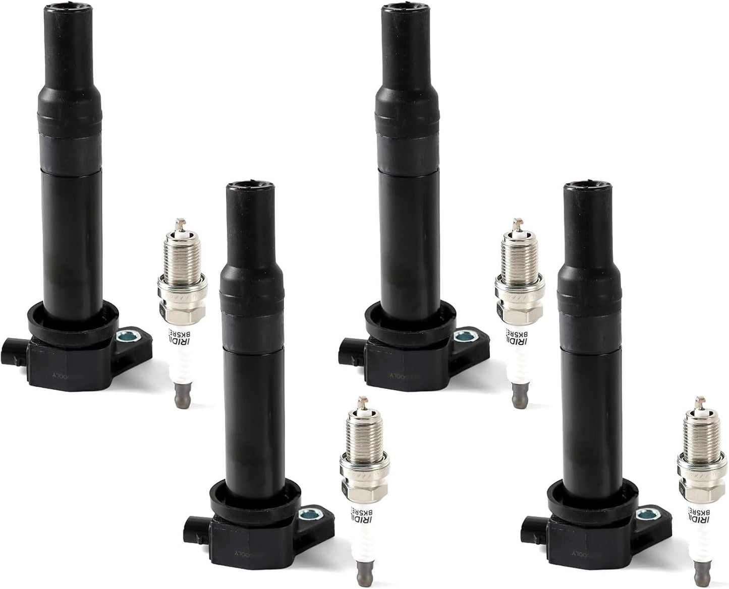 4PCS UF-764 Ignition Coils Pack & Iridium Spark Plugs Compatible with Hyundai Santa Fe 2019-2020 L4 2.4L & Kia Optima 2016-2020 L4 2.4L & Genesis G70 2019-2021 L4 2.0L