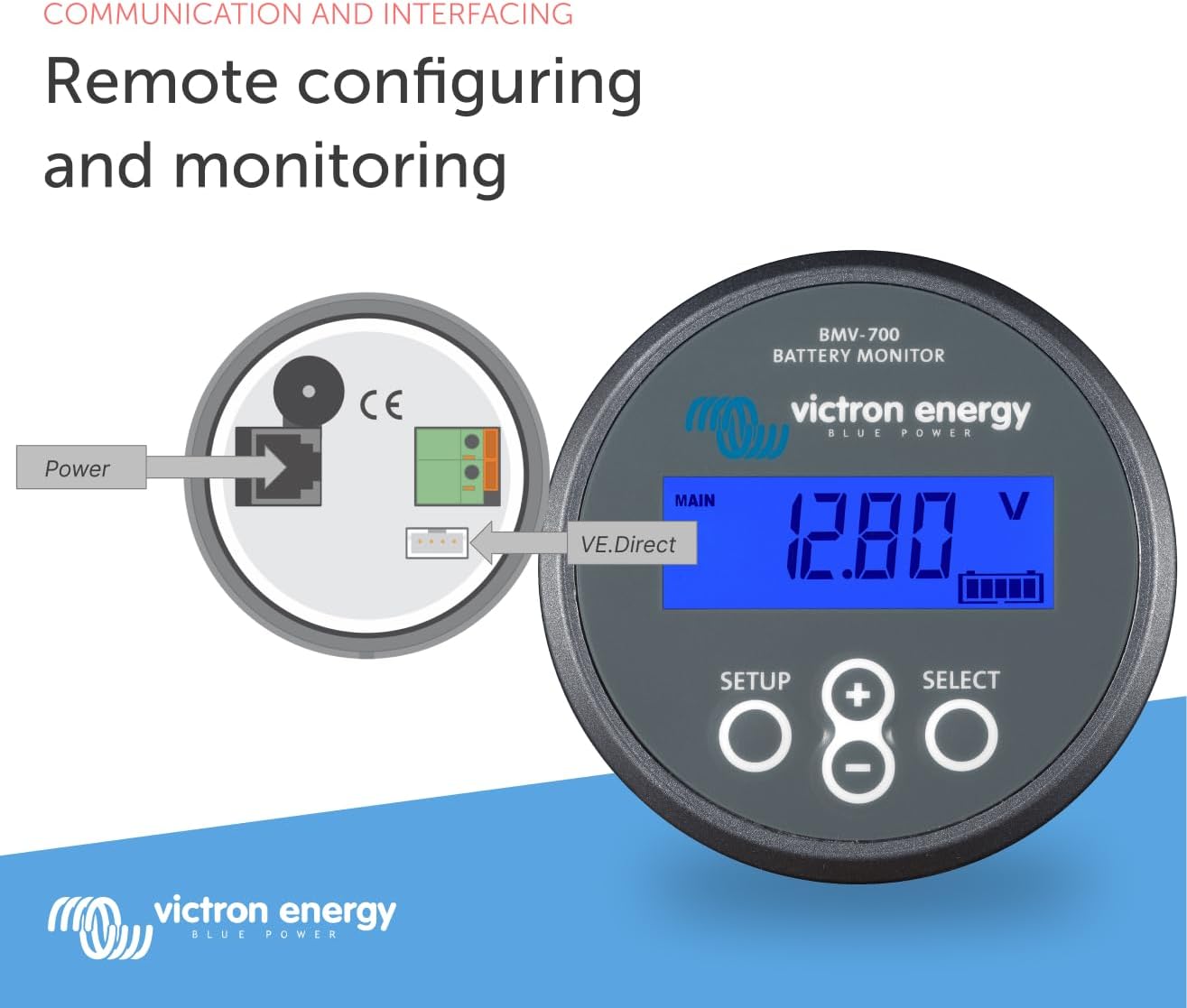Victron Energy MPPT Control - Controllers for Solar Panels - Remote configuring and Monitoring