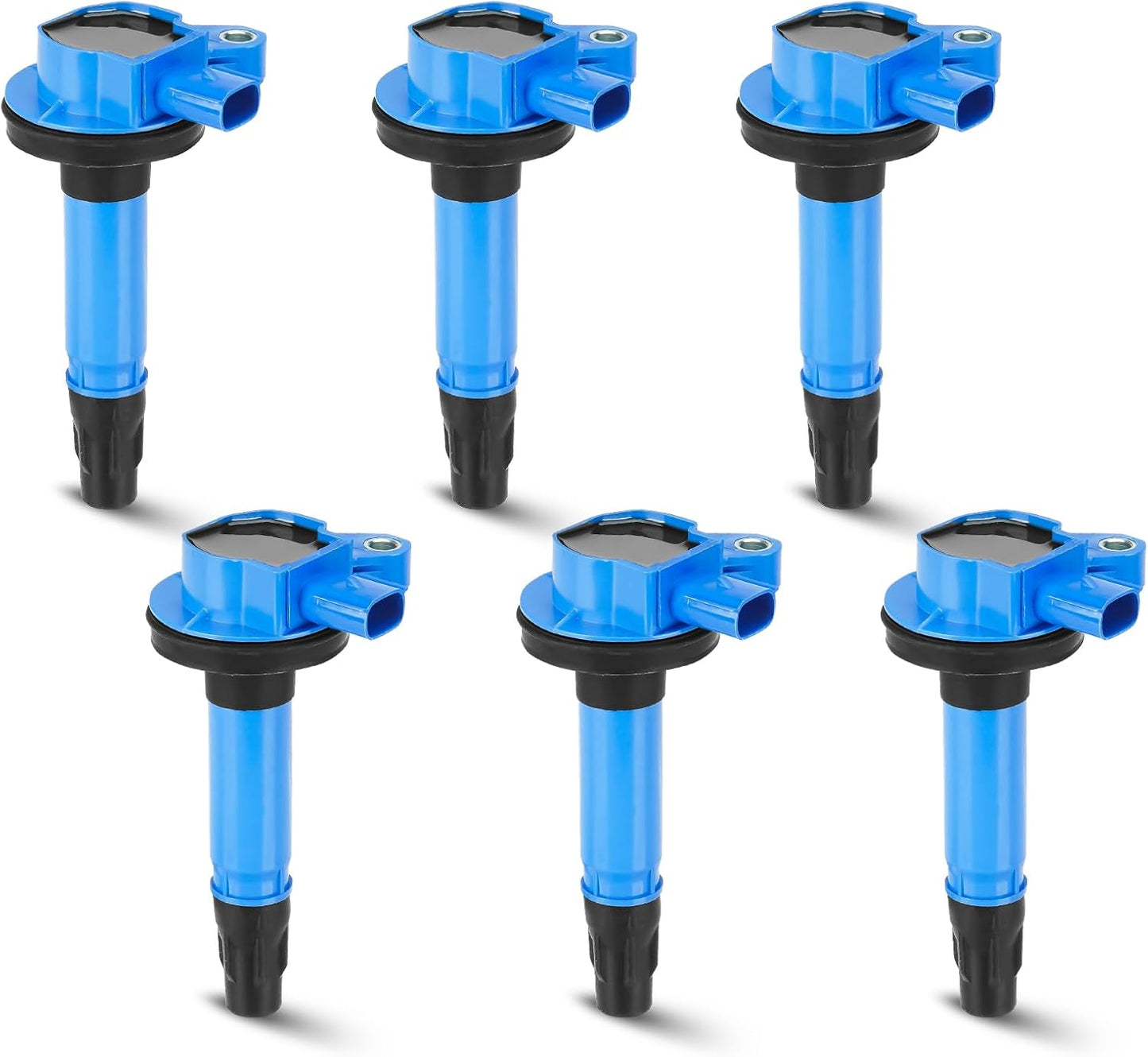 6PCS Ignition Coil Pack Compatible with Ford Mercury Mazda Lincoln 3.5L, 3.7L V6 Edge, F150, Explorer, Mustang, Taurus X, MKZ, Transit T150 T250 T350, Replace for DG520 UF553 C1595, Black