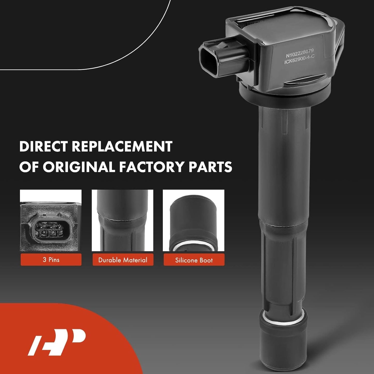 A-Premium Ignition Coils and Spark Plugs Kits Compatible with Acura TSX 2009-2014 L4 2.4L