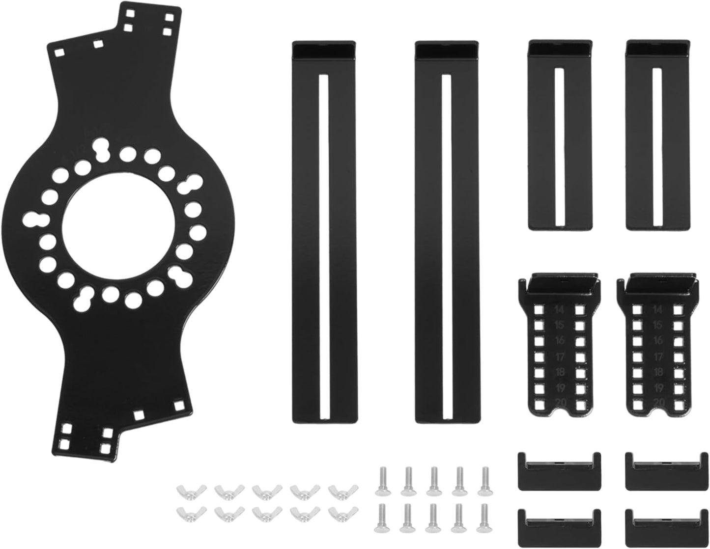 Wheel Fitment Tool Simulator Tire/Rim Size Measuring Mockup Tool Fit 14 to 22" Wheel Diameters and 7 to 17" Wheel Widths, 5-Lug Wheel Bolt Pattern Steel Powder Coated