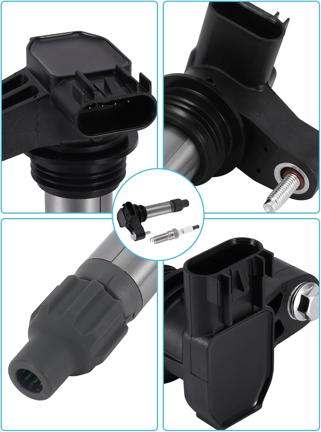 UF569 Ignition Coil 5367 Spark Plug For Buick Enclave LaCrosse,Cadillac ATS SRX STS,Chevy Camaro Caprice Equinox Impala Malibu Traverse,GMC Acadia Terrain,Pontiac,Saturn,Suzuki 2007-2021,6 PCS